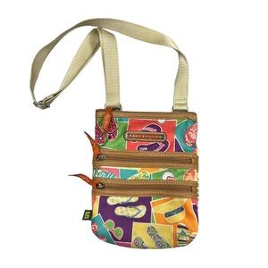 Lily Bloom Three Pocket Pouch Crossbody Purse